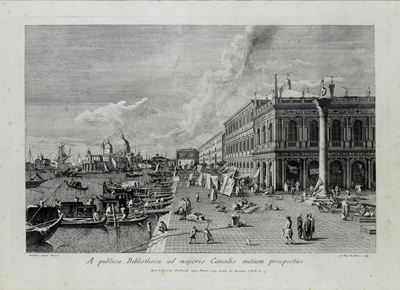 A Publica Bibliotheca Ad Majoris Canalis Initium Prospectus, da Antonio Canal