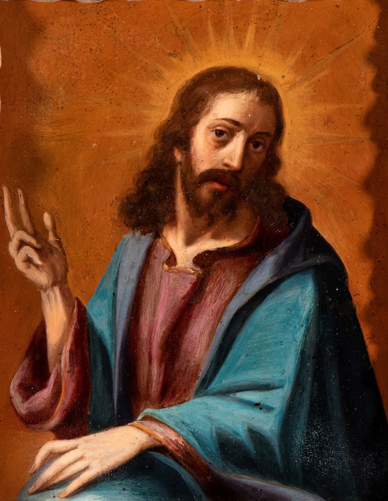 Artista Attivo a Roma, Fine XVI - Inizio XVII Secolo - Cristo Benedicente