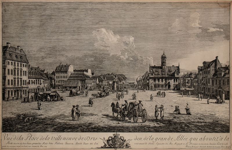 Bernardo Bellotto Detto Canaletto - Vue De la Place De la Villeneuve De Dresden