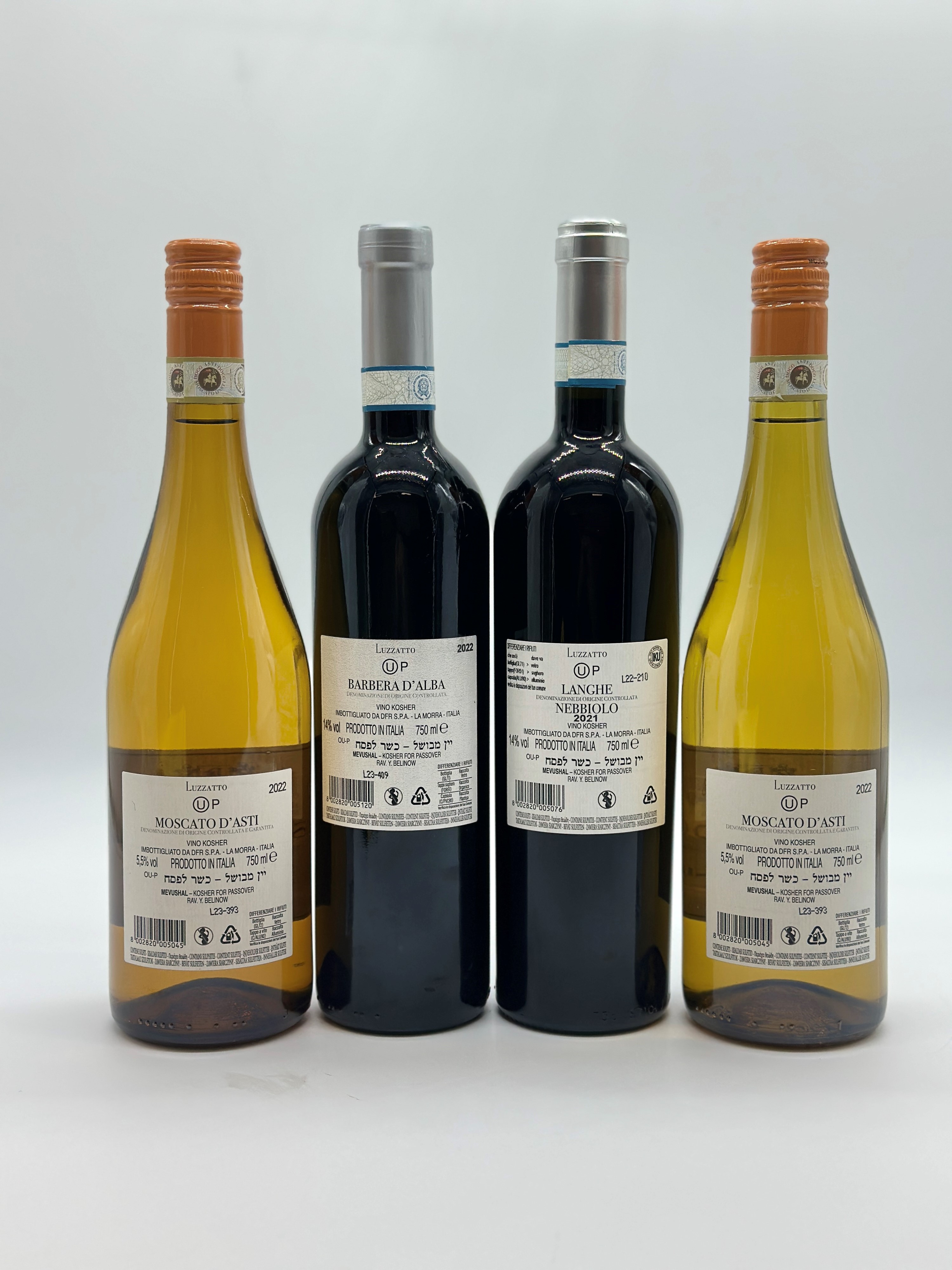 Luzzato Vineyard, Kosher - Moscato D'Asti, Barbera D'Alba - Langhe Nebbiolo