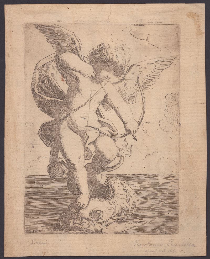 Girolamo Scarsello - Cupido in Piedi sul Dorso di Delfino