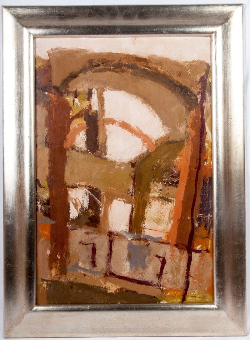 Franco Marzilli - Senza titolo, dipinto ad olio su tela