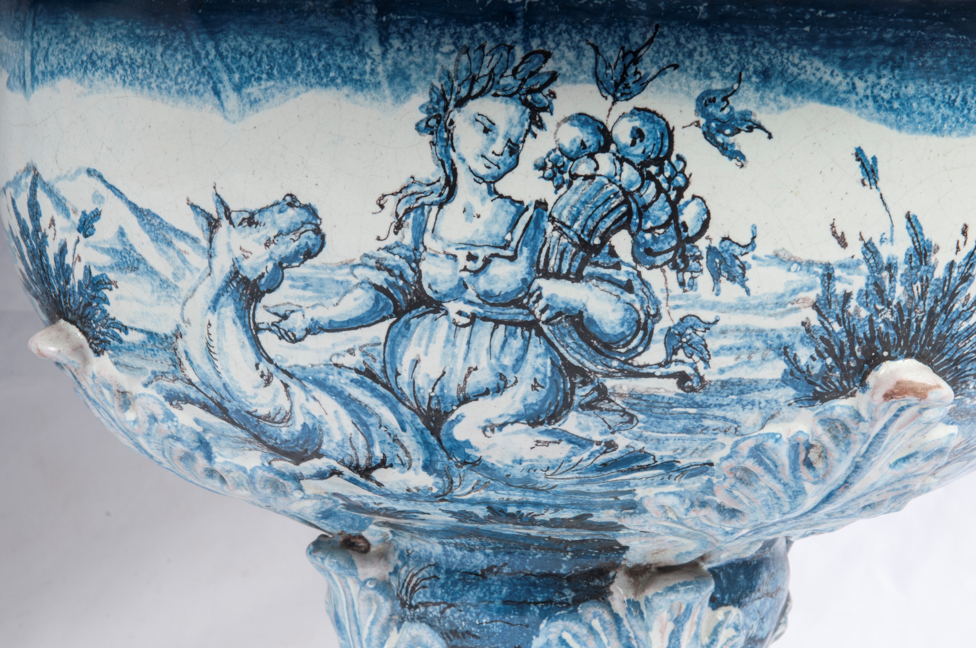 Coppia di Vasi in Ceramica di Forma Tronco Conica