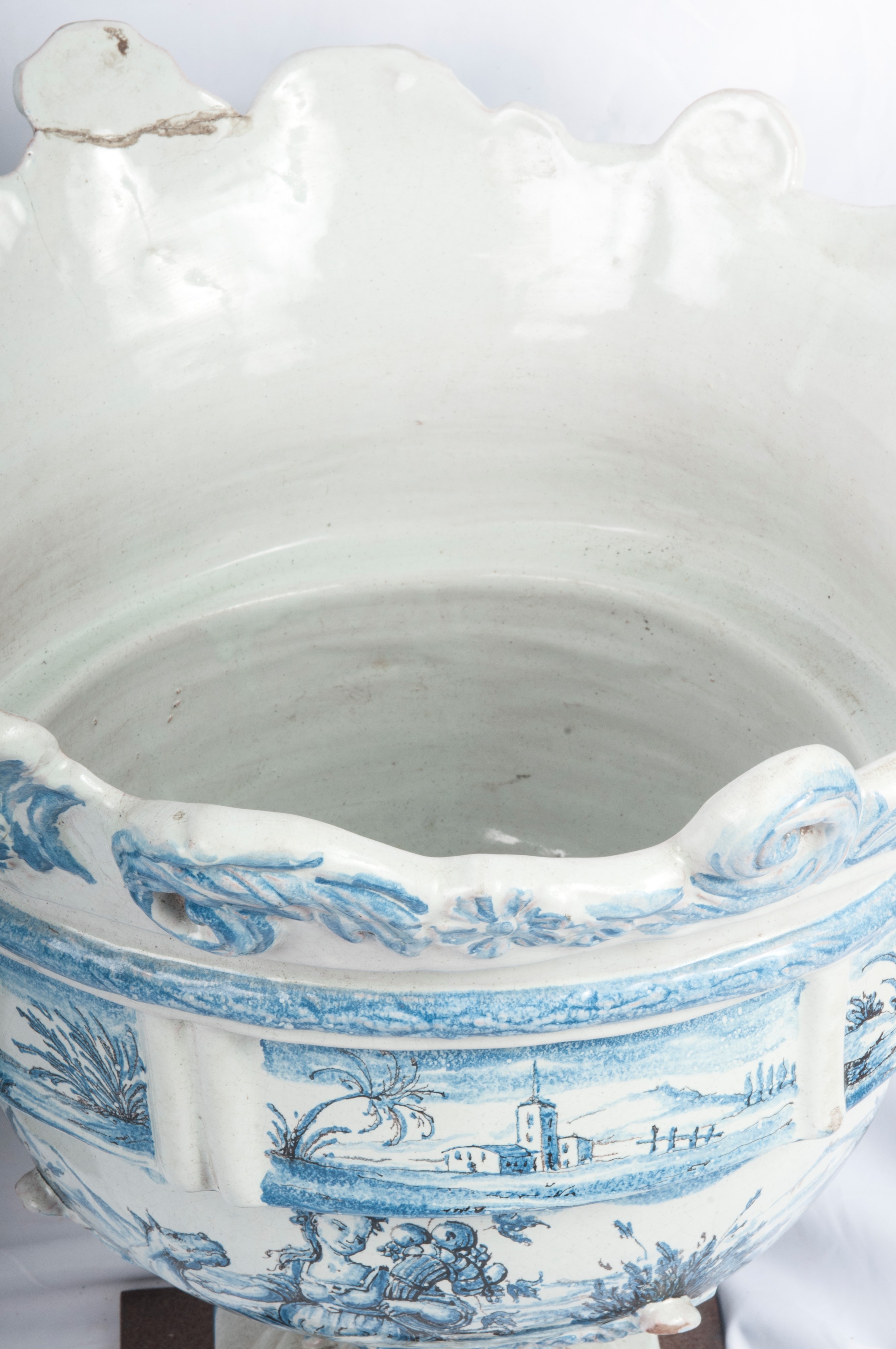 Coppia di Vasi in Ceramica di Forma Tronco Conica