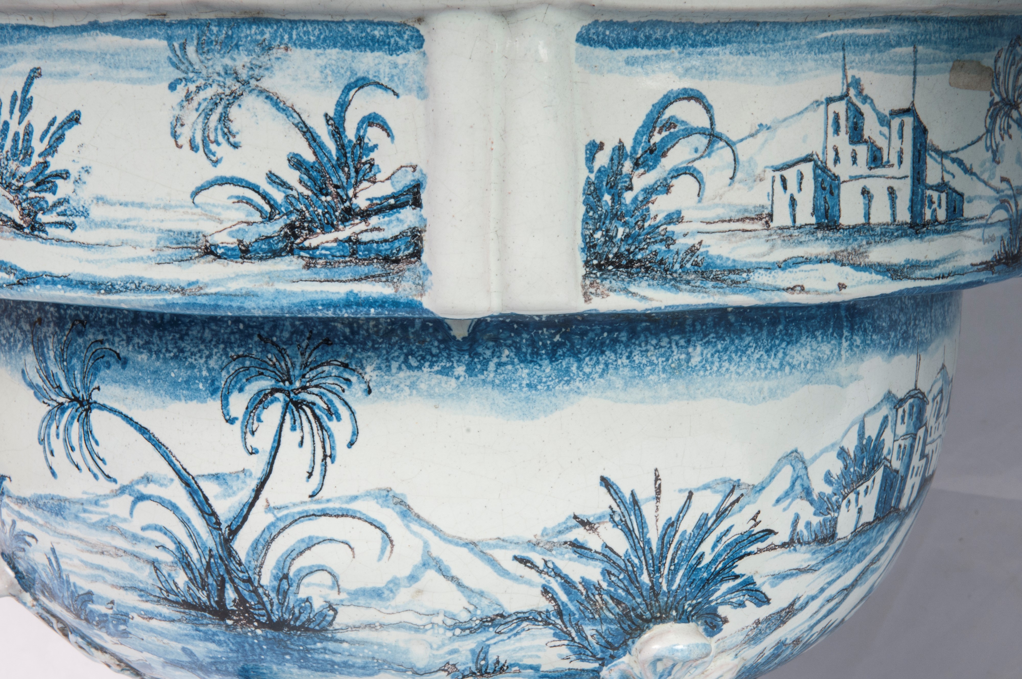 Coppia di Vasi in Ceramica di Forma Tronco Conica