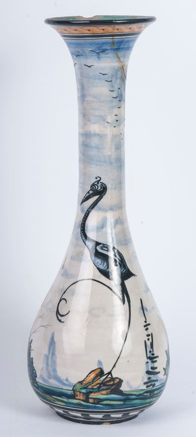 Ferruccio Mengaroni, Vaso piriforme in ceramica policroma
