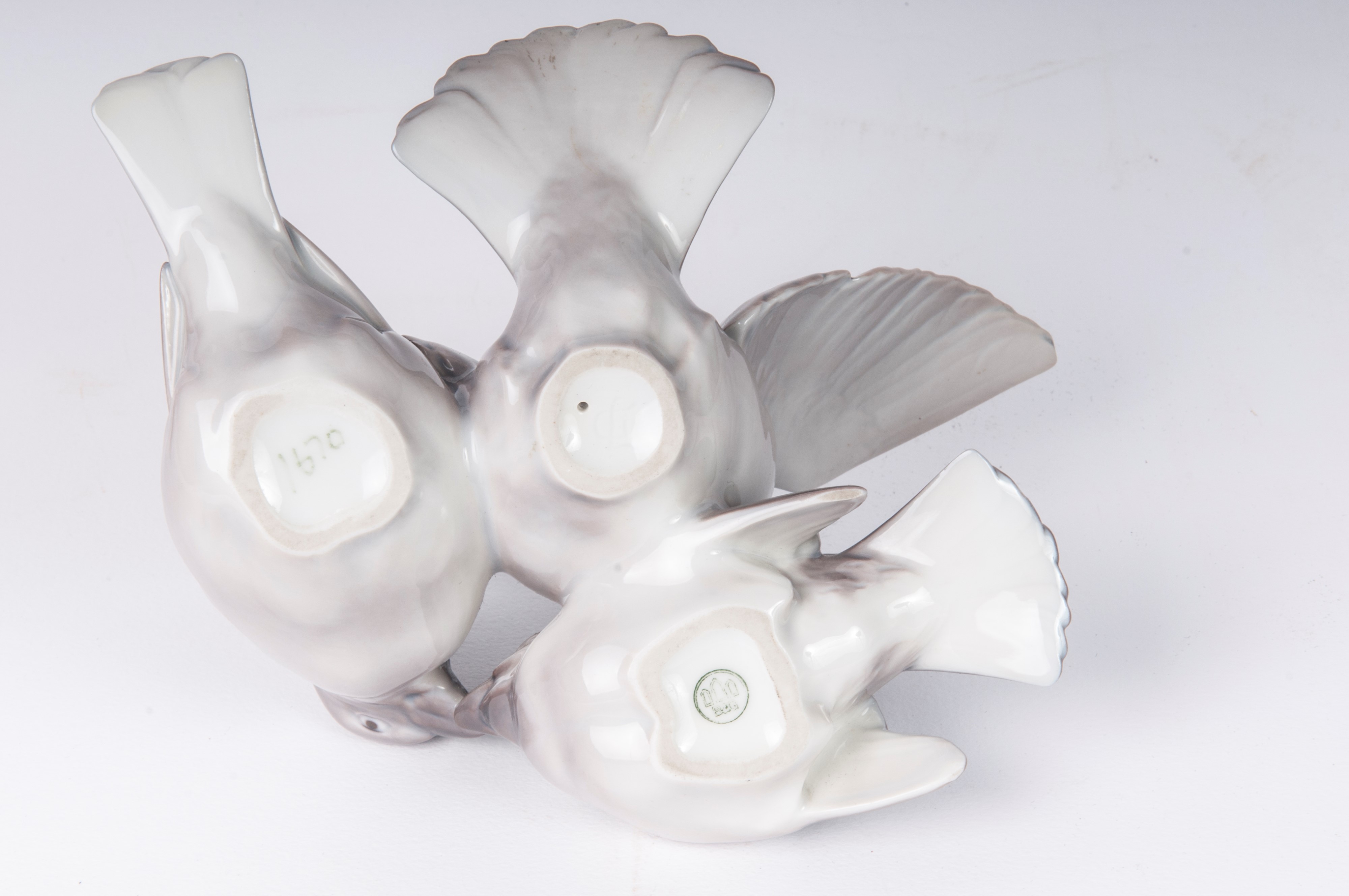 Tre Passeri, Scultura in Porcellana a Tutto Tondo
