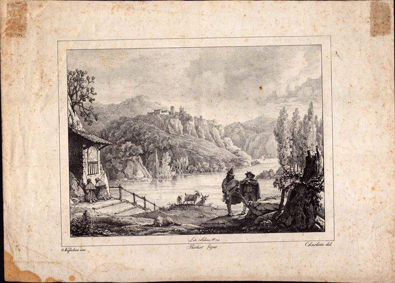 Paesaggio con Corso D'acqua, dalla Invenzione di Napoleone Bonaparte