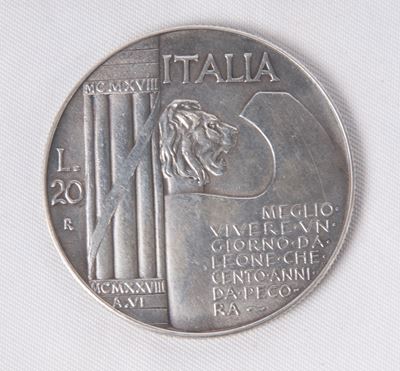 20 Lire in Argento Riproduzione
