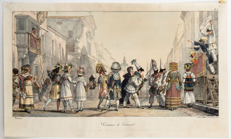 Antoine-jean-baptiste Thomas - Costumi di Carnevale a Roma