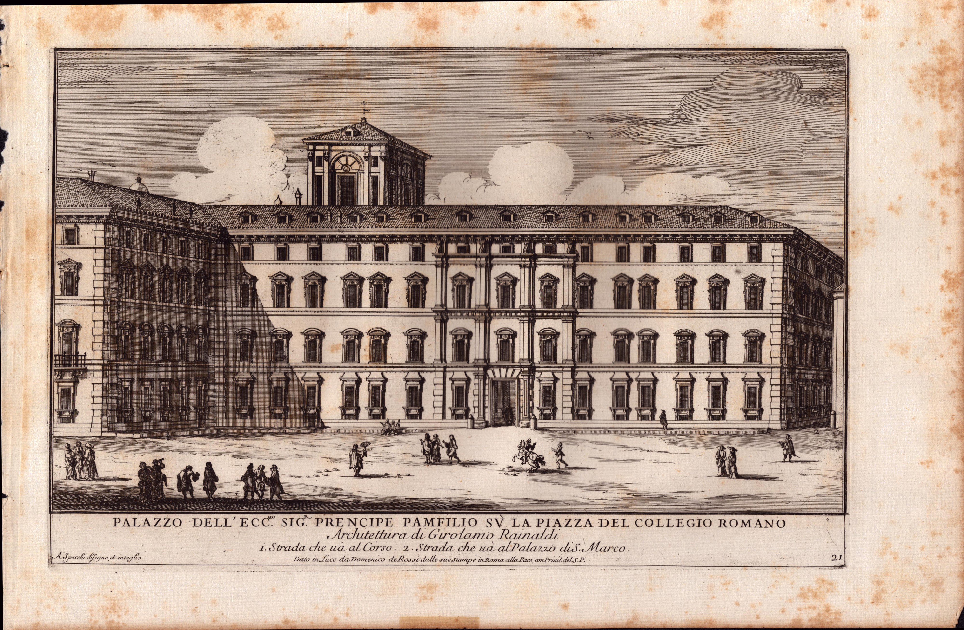 Alessandro Specchi - Palazzo Pontifico al Vaticano | Palazzo Borghese | Palazzo Barberini | Palaz...
