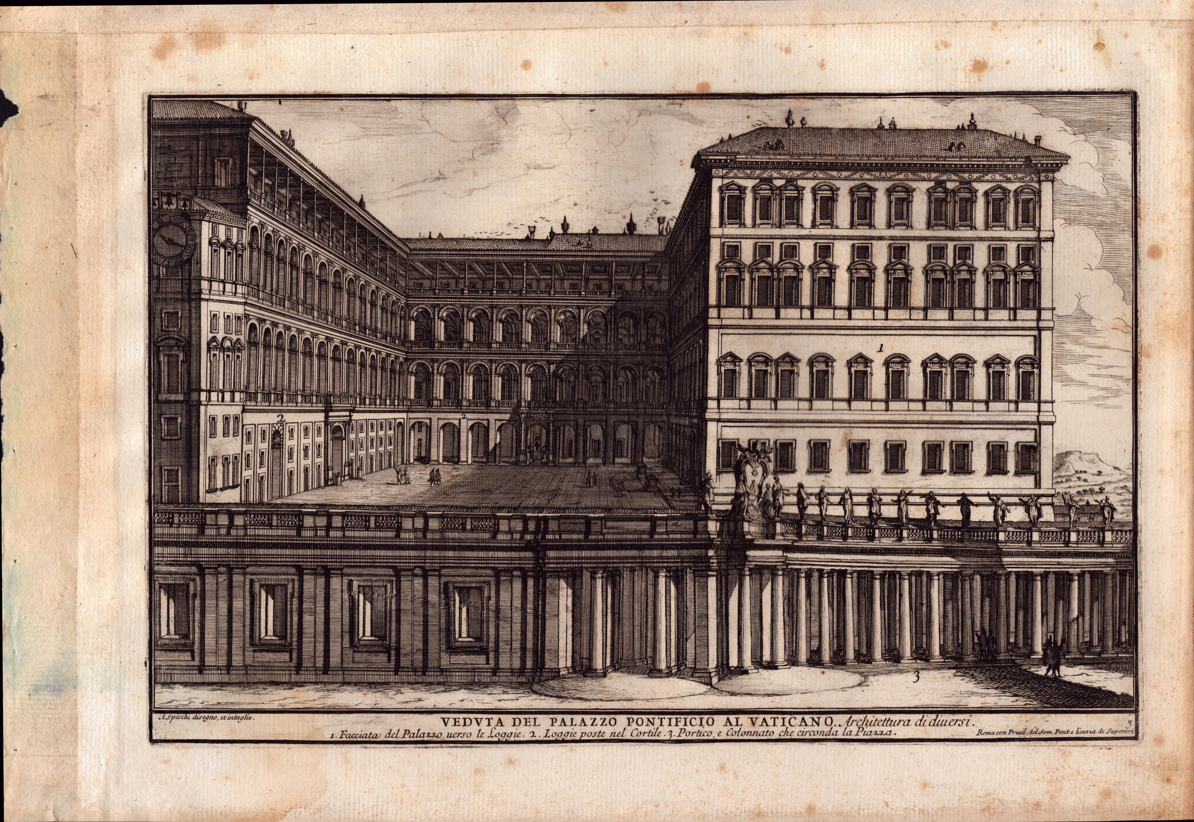 Alessandro Specchi - Palazzo Pontifico al Vaticano | Palazzo Borghese | Palazzo Barberini | Palaz...