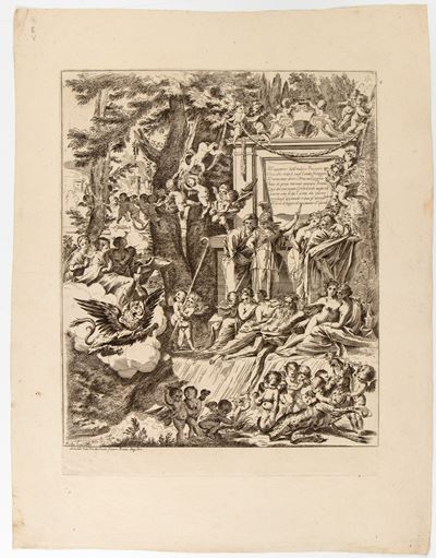 Allegoria in Onore Dell'arrivo del Cardinale Franciotti a Vescovo di Lucca, da Pietro Testa