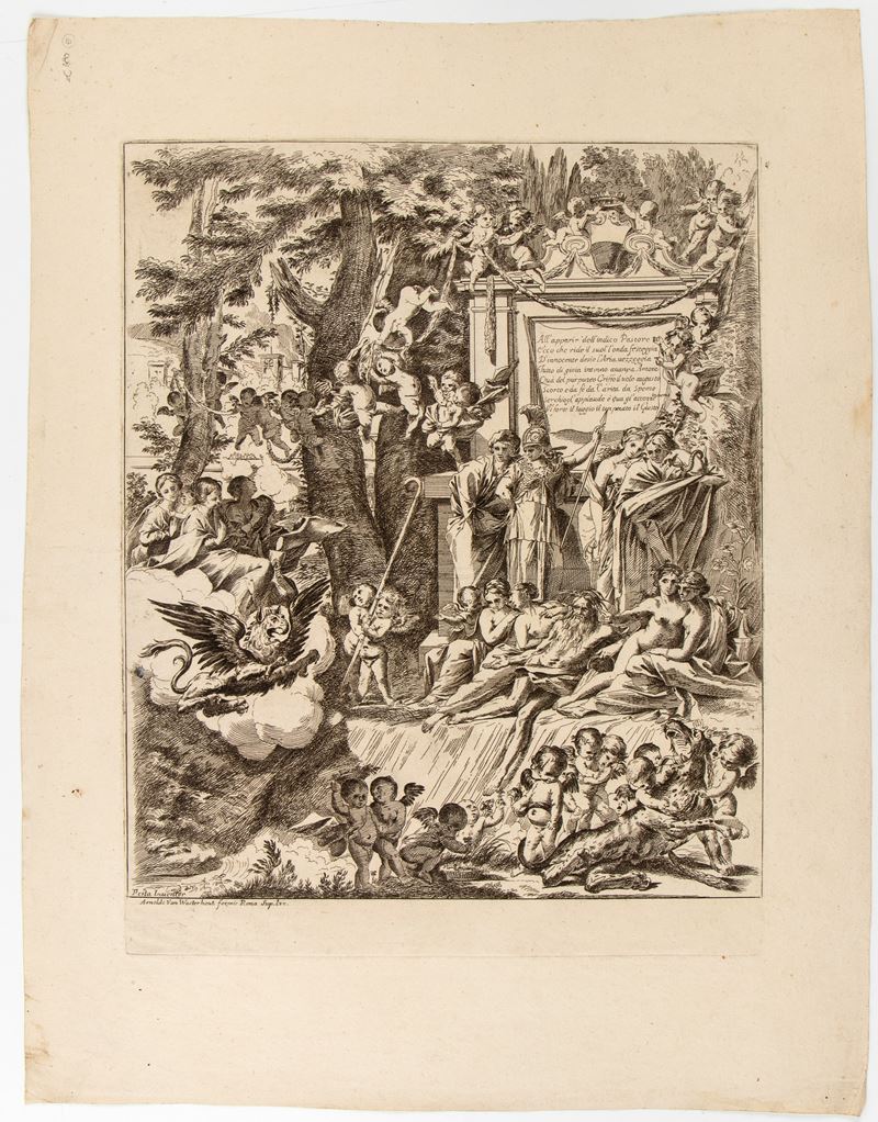 Arnold Van Westerhout (1651-1725) - Allegoria in Onore Dell'arrivo del Cardinale Franciotti a Ves...