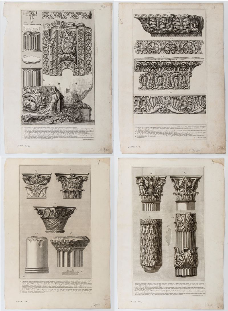 Giovanni Battista Piranesi - Vari Frammenti Ornamentali