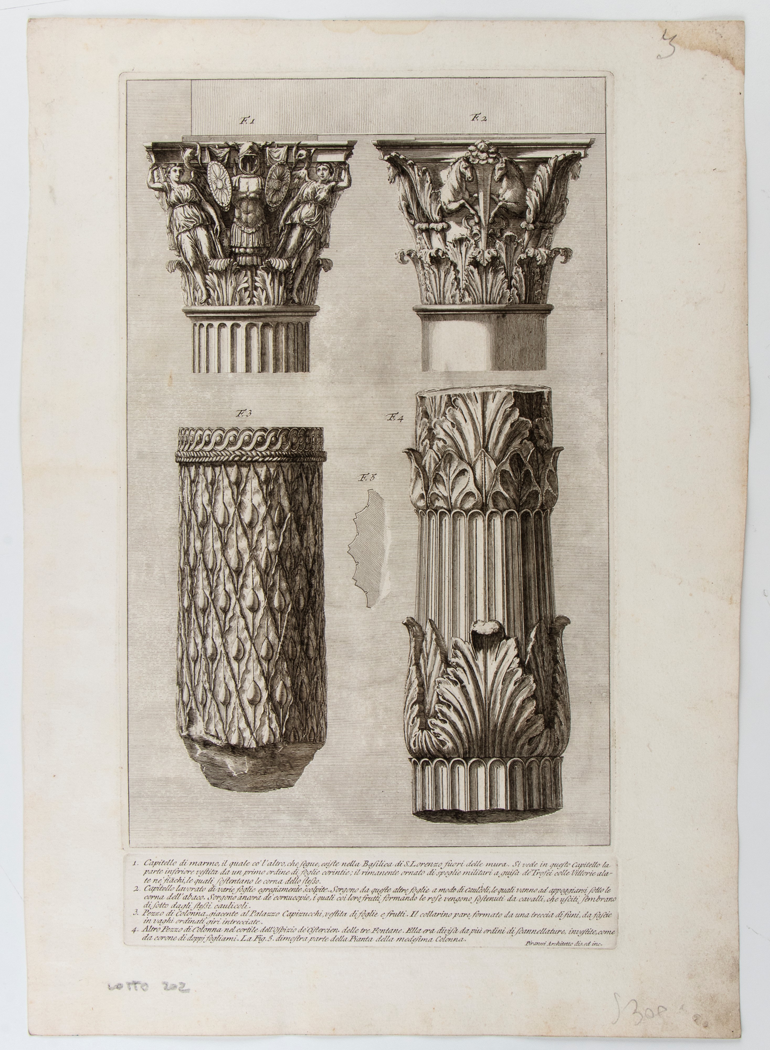 Giovanni Battista Piranesi - Vari Frammenti Ornamentali