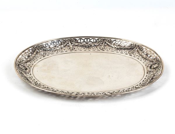 German solid silver tray