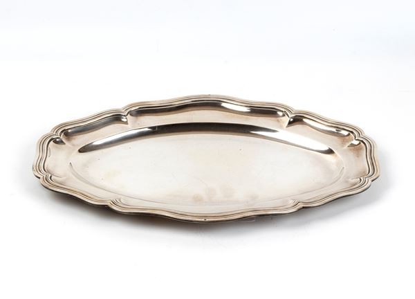 French solid silver tray