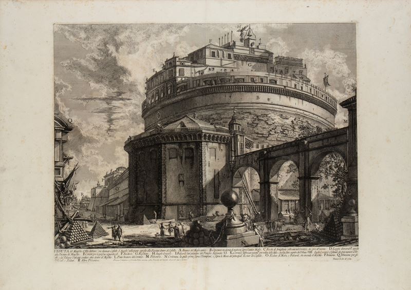 Giovanni Battista Piranesi - Veduta del Mausoleo D'elio Adriano (ora Chiamato Castello Sant'angel...