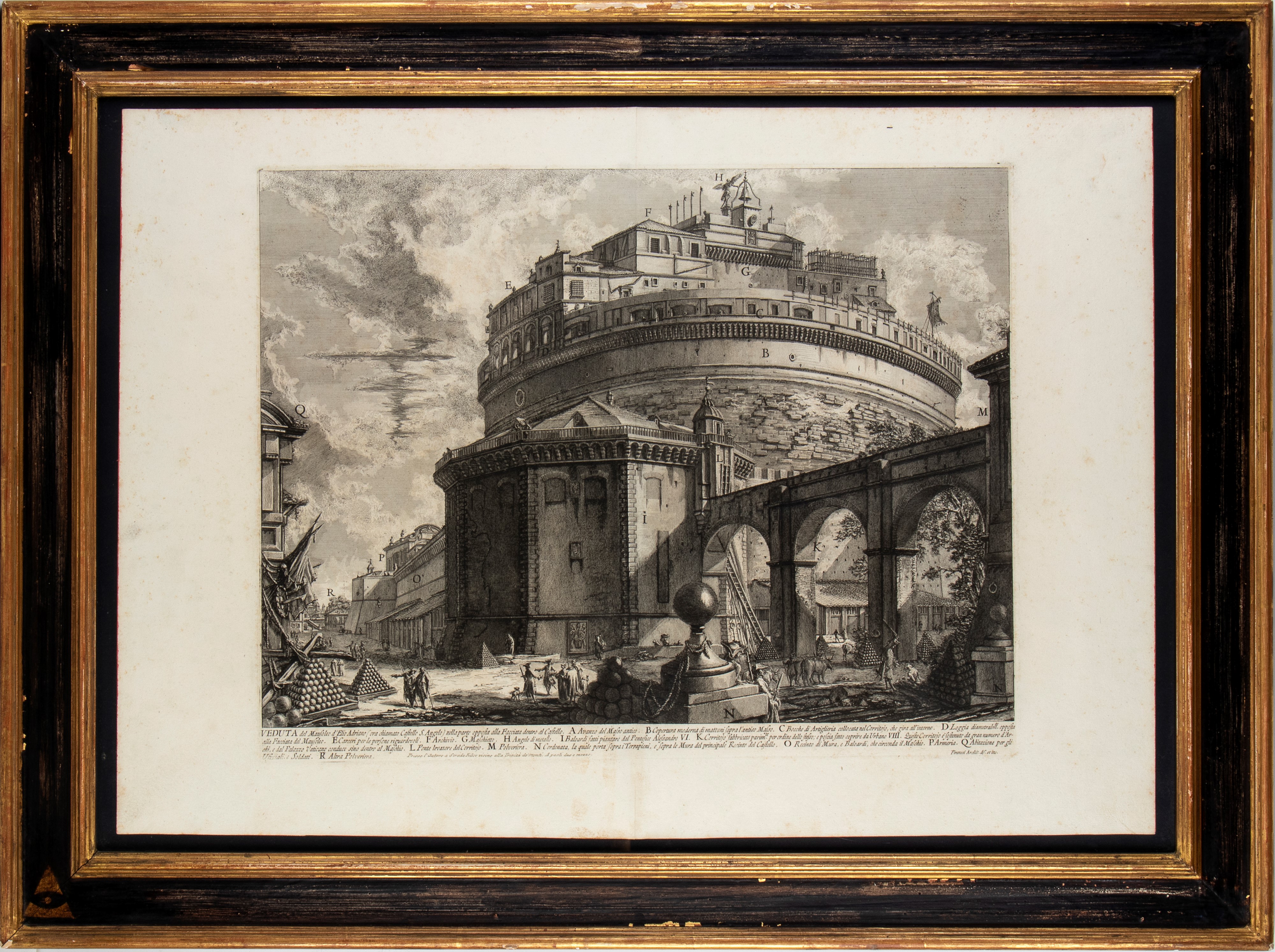 Giovanni Battista Piranesi - Veduta del Mausoleo D'elio Adriano (ora Chiamato Castello Sant'angel...
