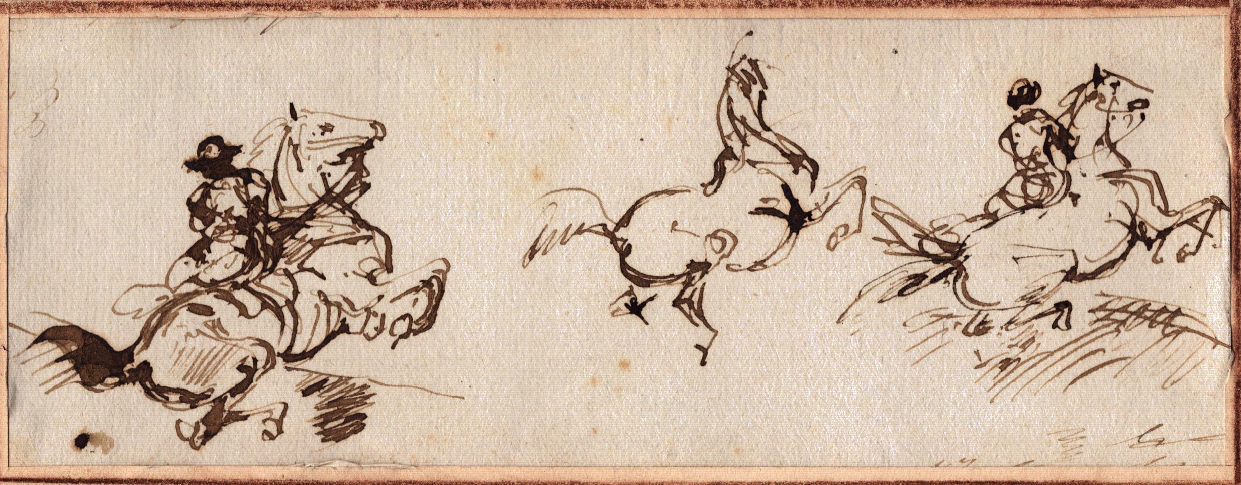 Schizzo di veliero con dettaglio della polena