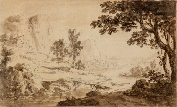 Paolo Anesi - Landscape with river