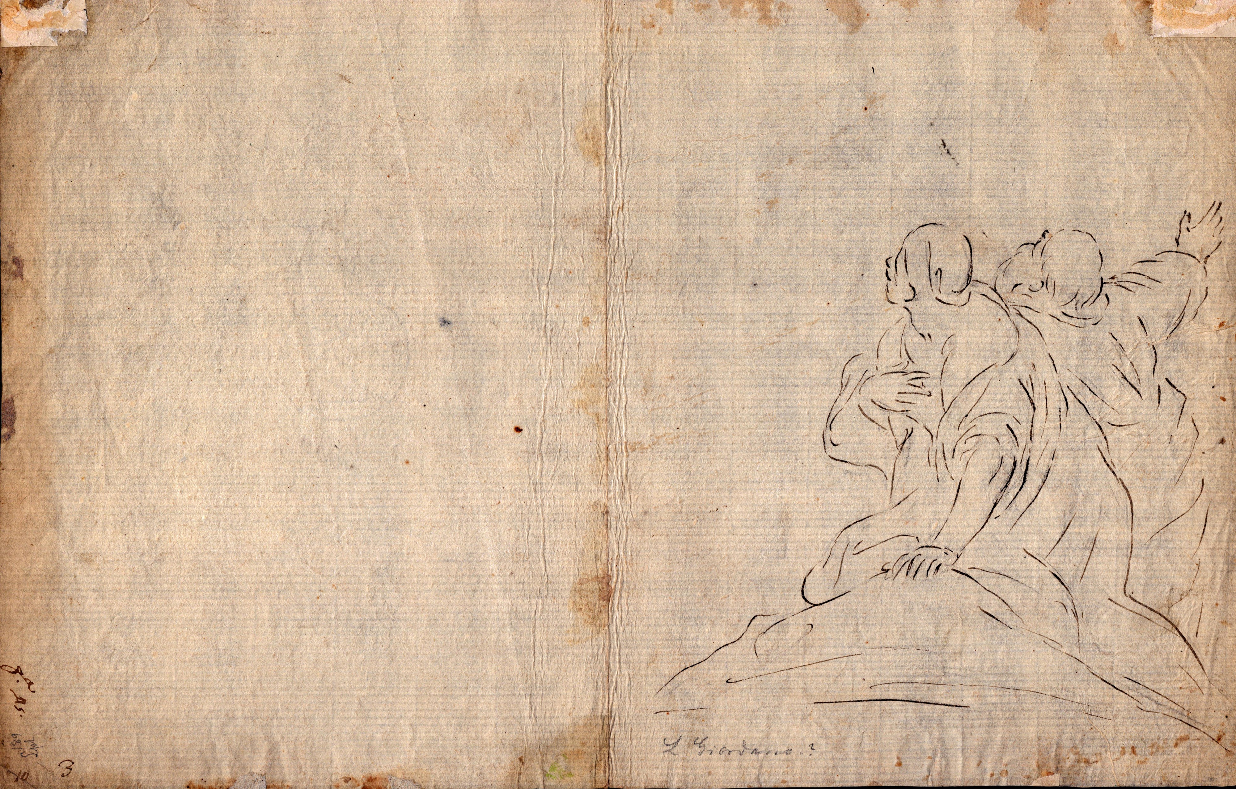 Gruppo di cinque disegni di soggetto diverso