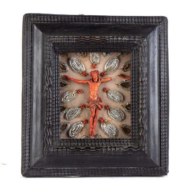 Italian Coral crucifix