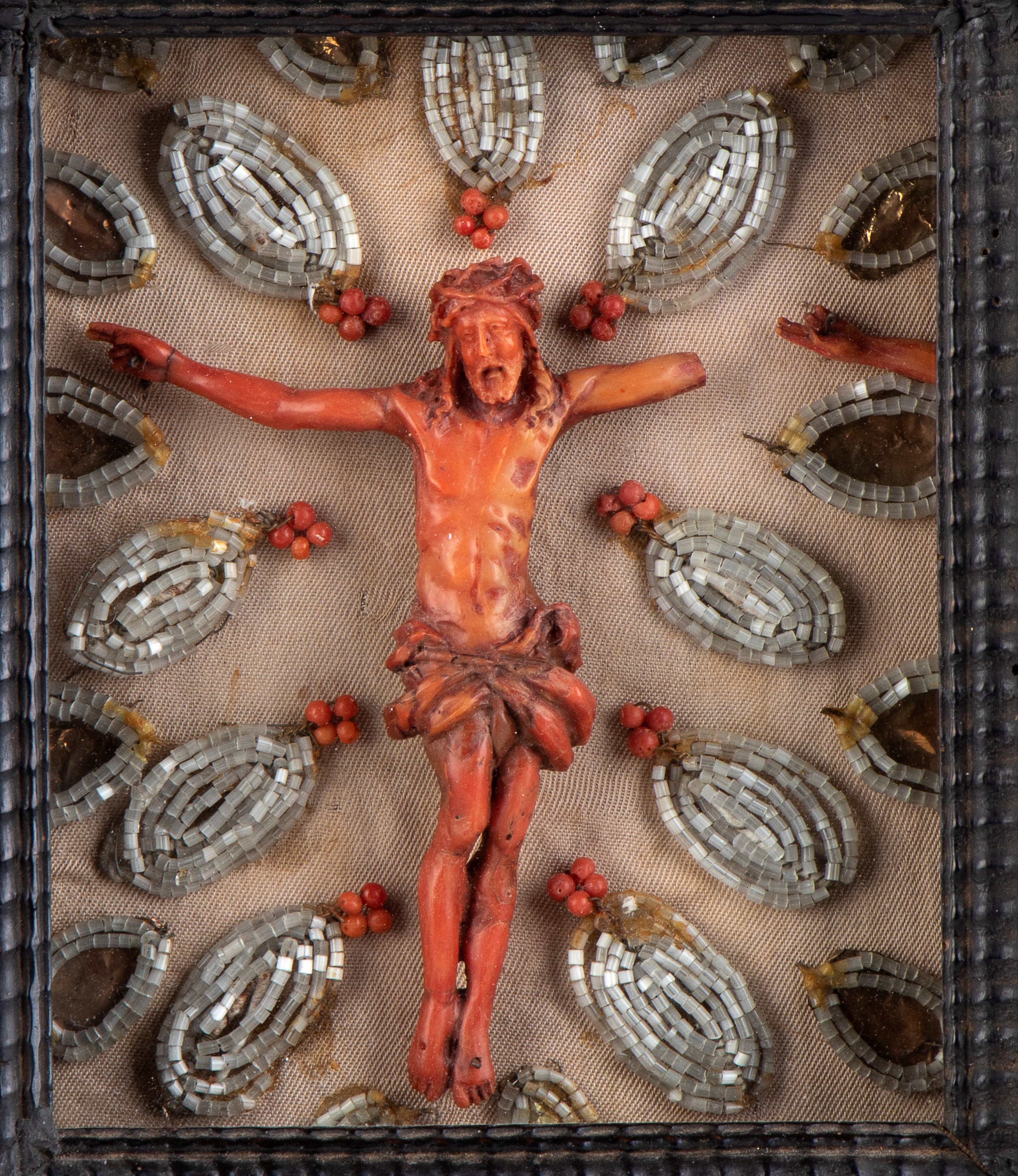 Crocifisso in corallo, Corpus Christi, Italia meridionale XVIII secolo
