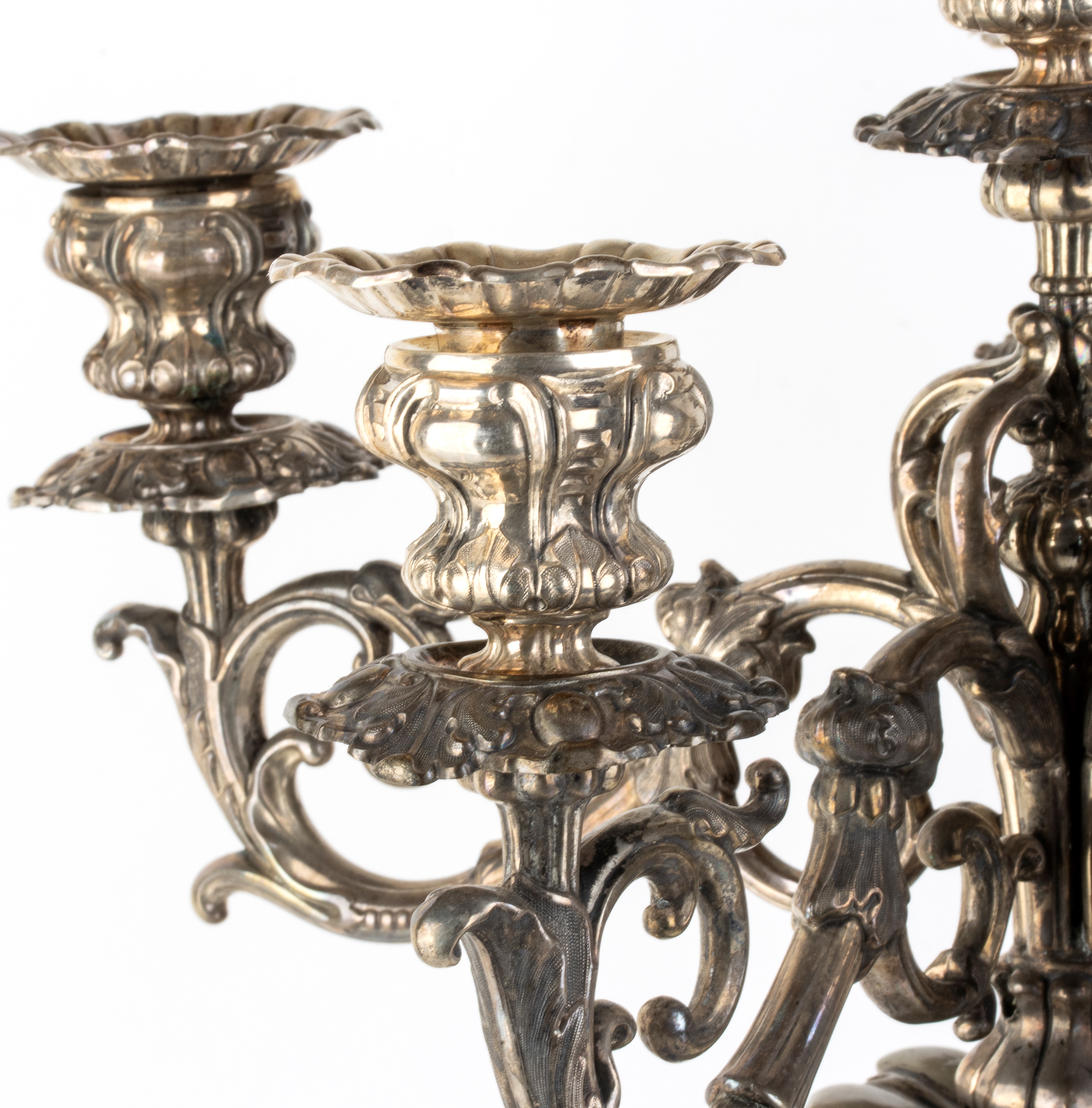 Candelabro italiano in argento