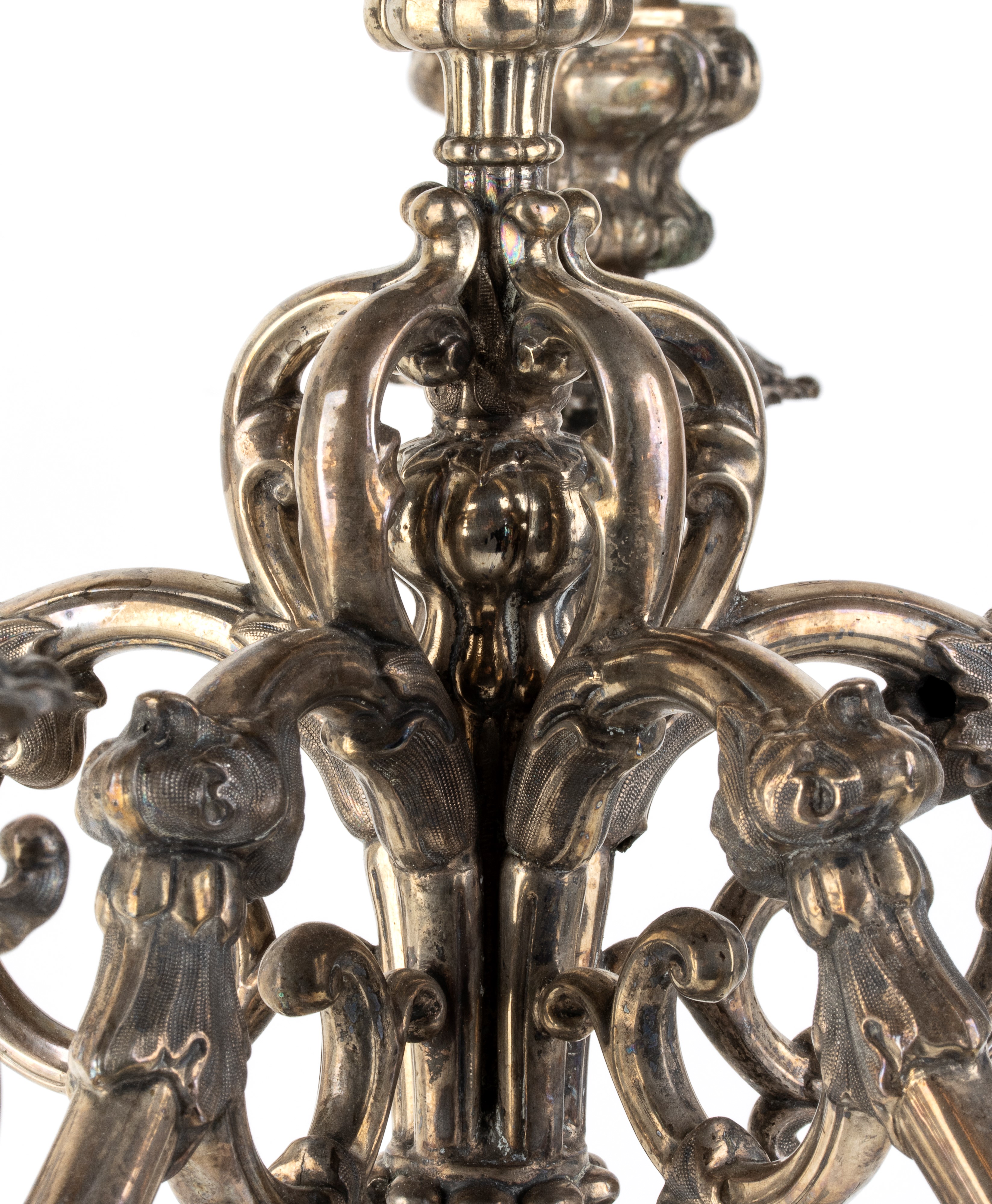 Candelabro italiano in argento
