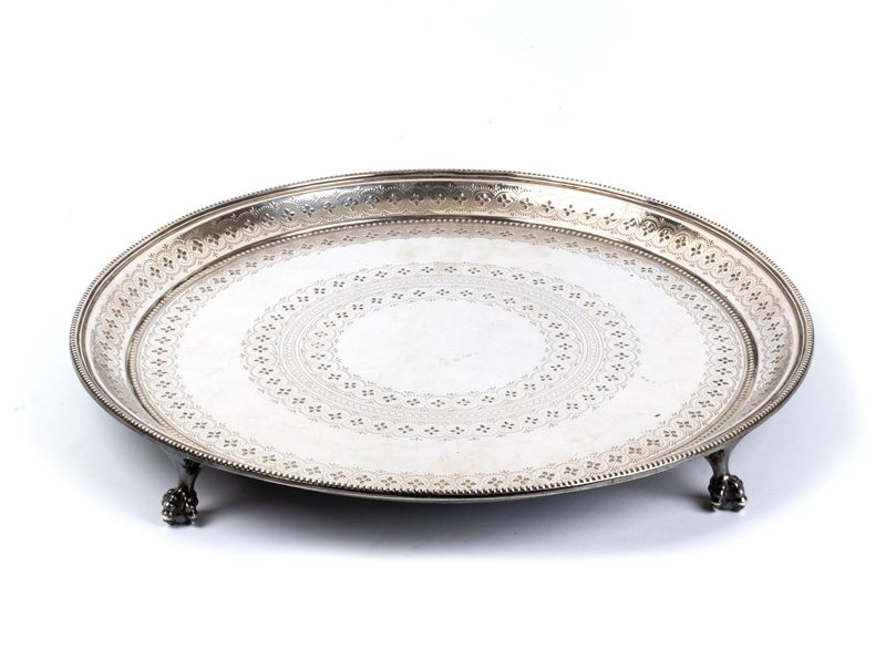Salver vittoriano inglese in argento