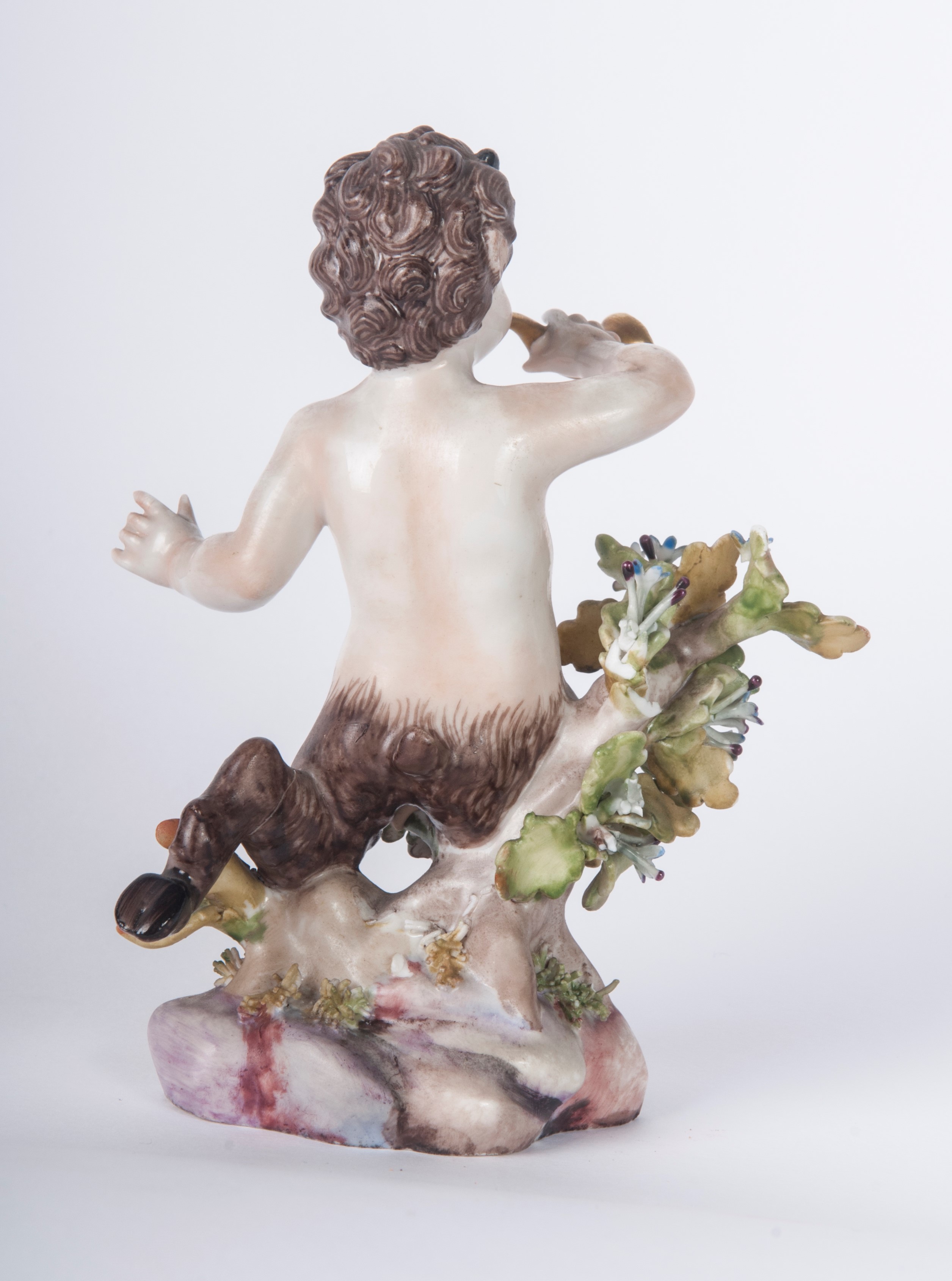 Satiro che Suona, Scultura in Porcellana