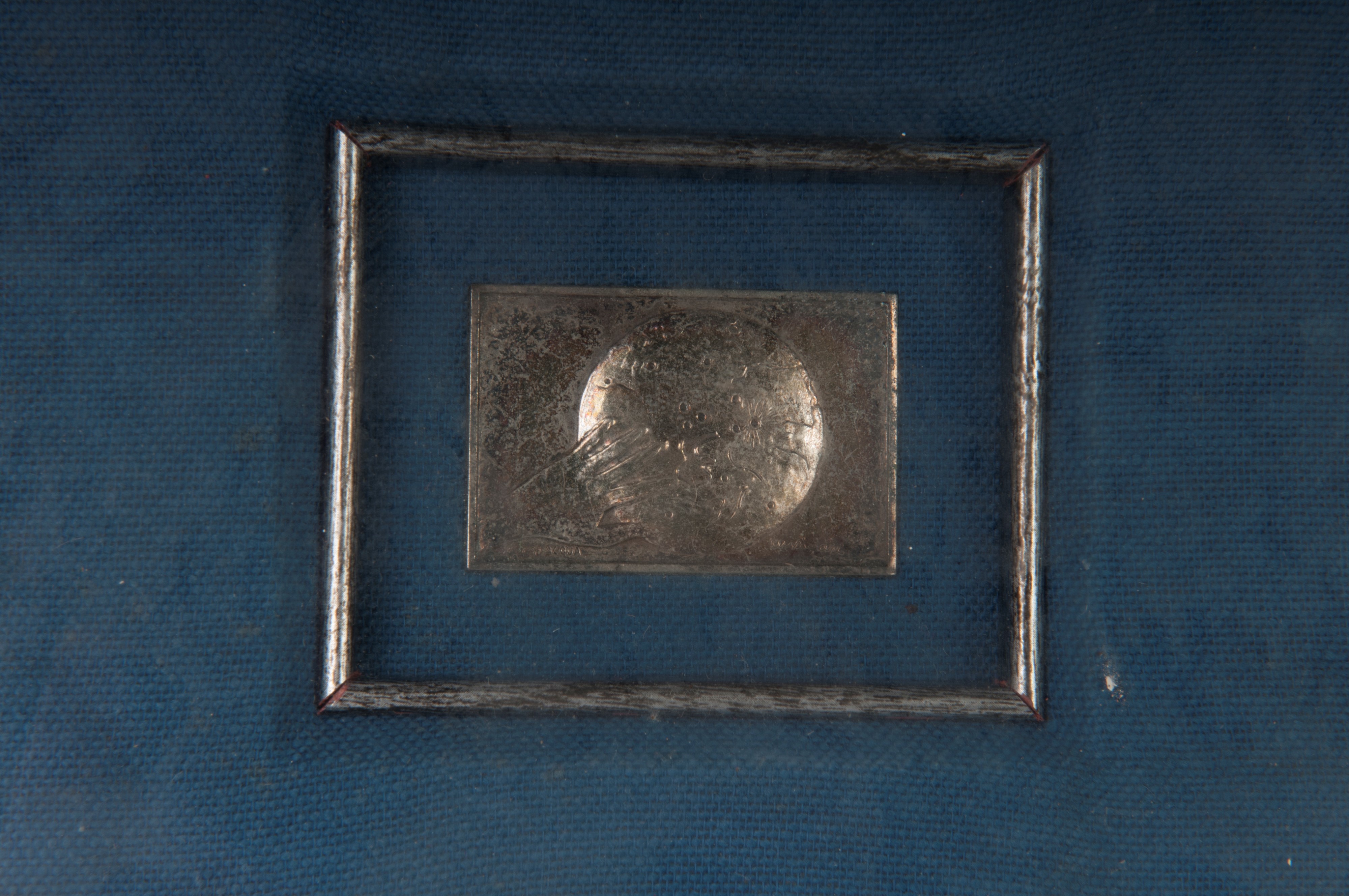 Lotto di Tre Placche in Argento Incise a Firma Di: