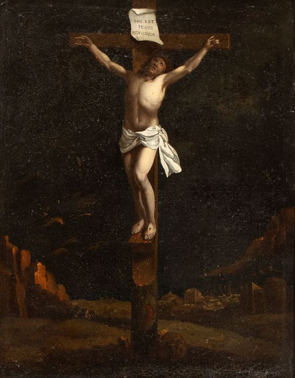 Artista fiammingo, XVII secolo - Christ crucified