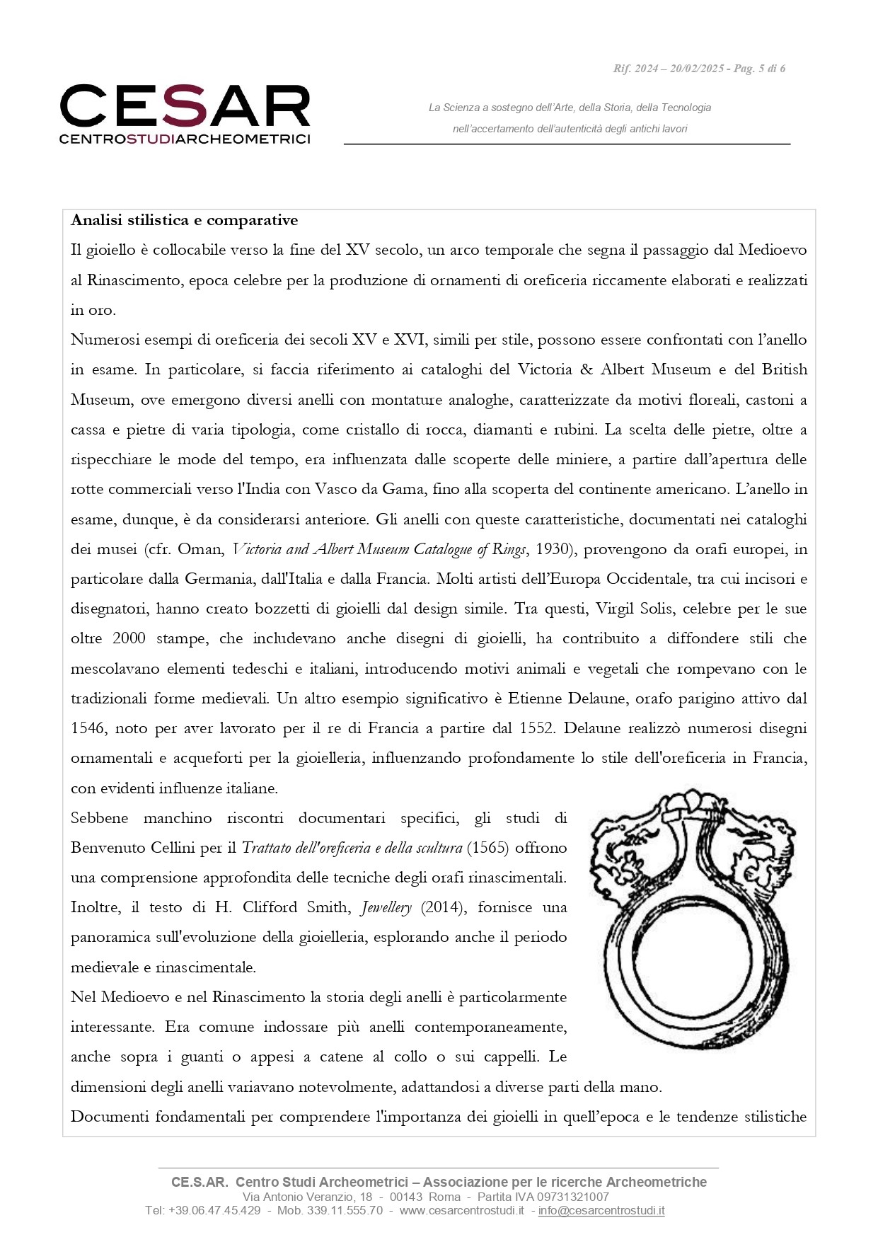 Italia (XV secolo), Anello rinascimentale in oro cesellato con cristallo di rocca