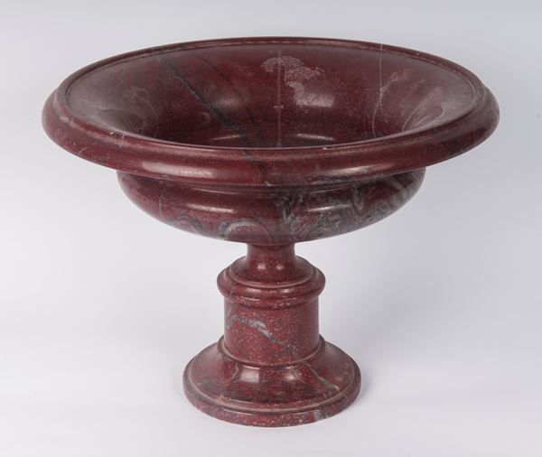 Sicilian red jasper basin centerpiece