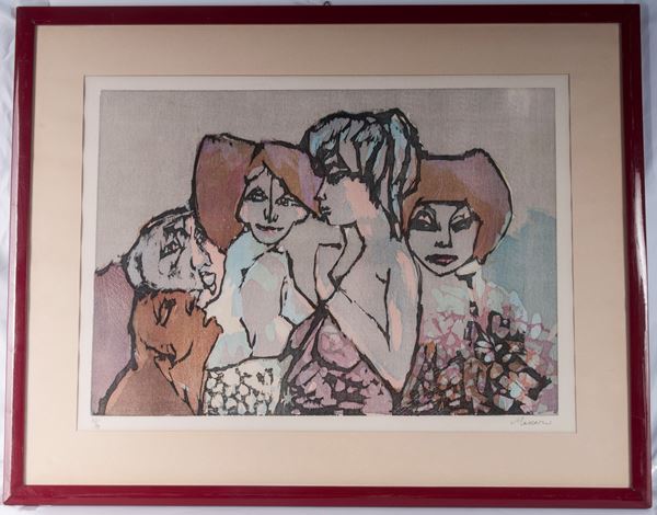 MINO MACCARI - Untitled, multiple on paper