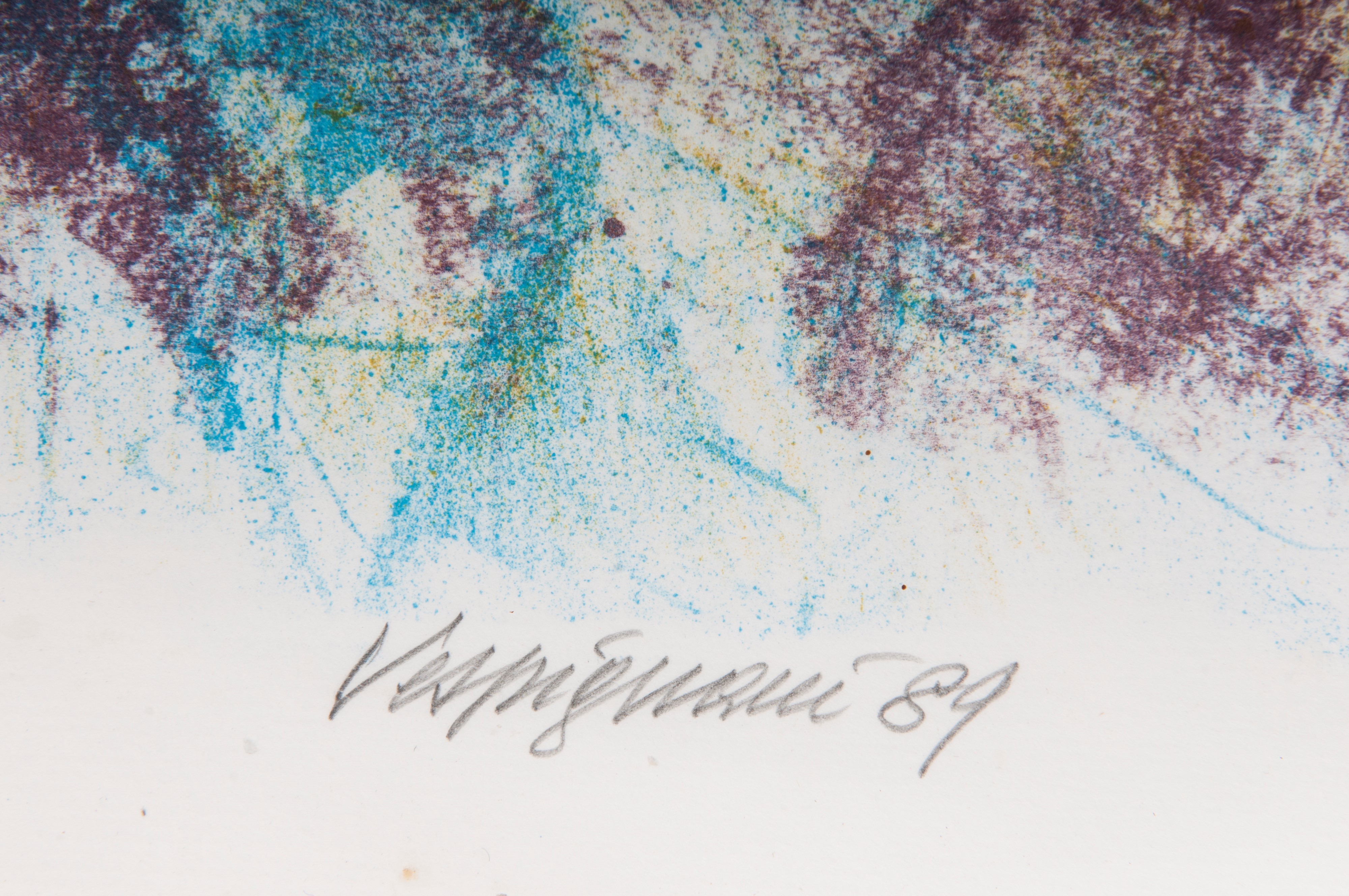 Vaso con fiori, multiplo su carta