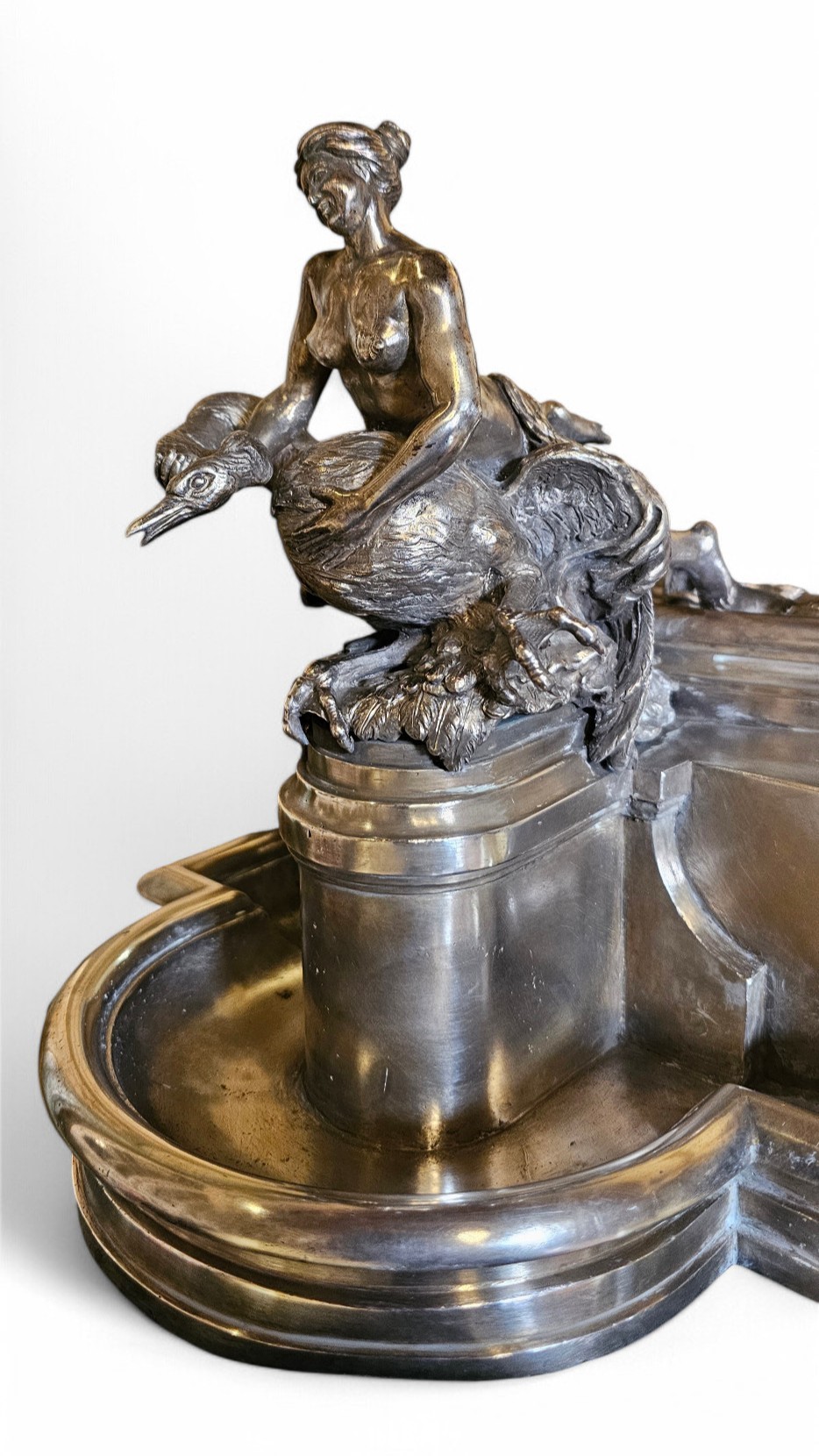 Marcello Mortet - Fontana delle Naiadi in argento con basamento in marmo verde