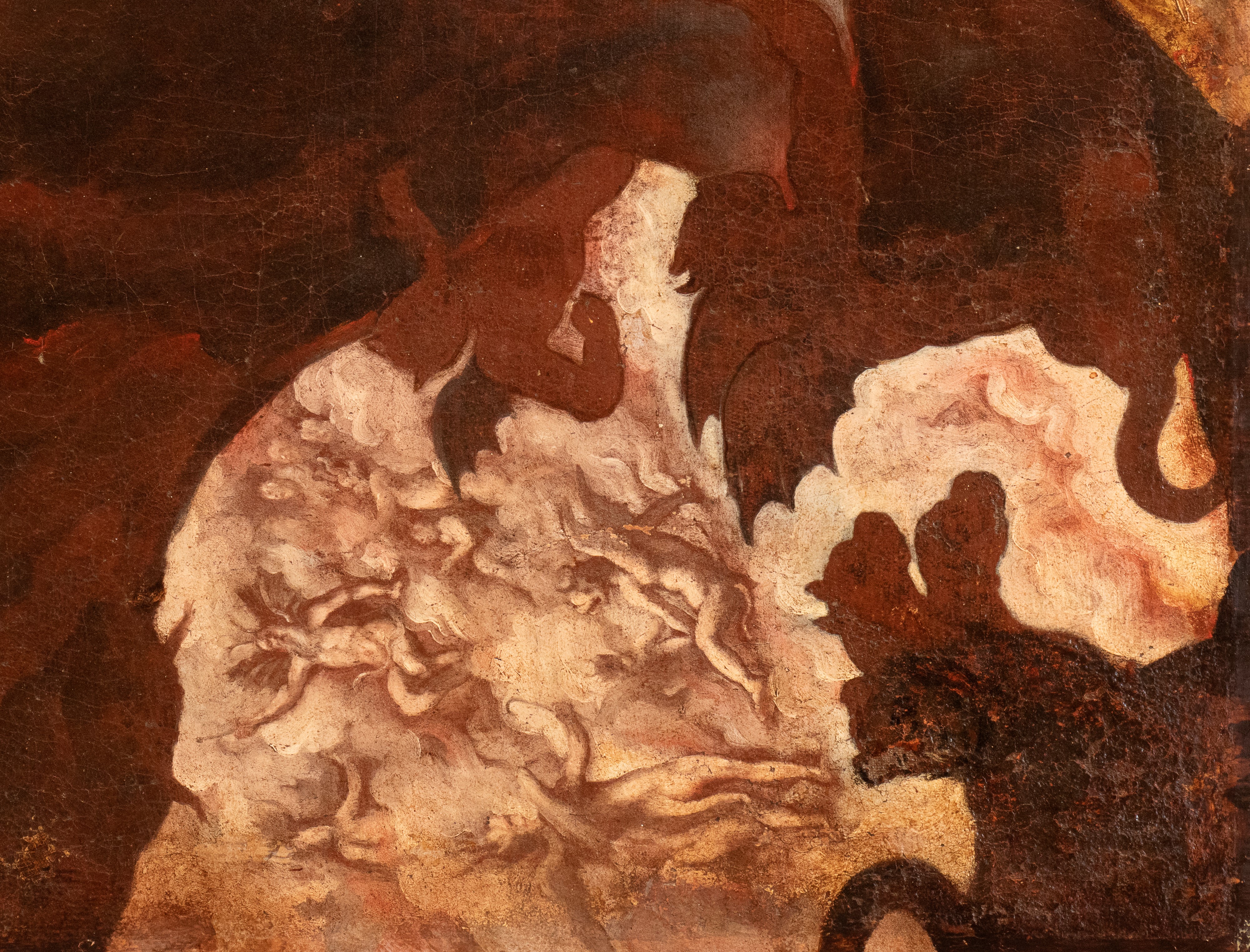 Artista Napoletano, XVII Secolo - Aletto Esce Dall'inferno per Mettere Discordia nel Cuore dei Gu...