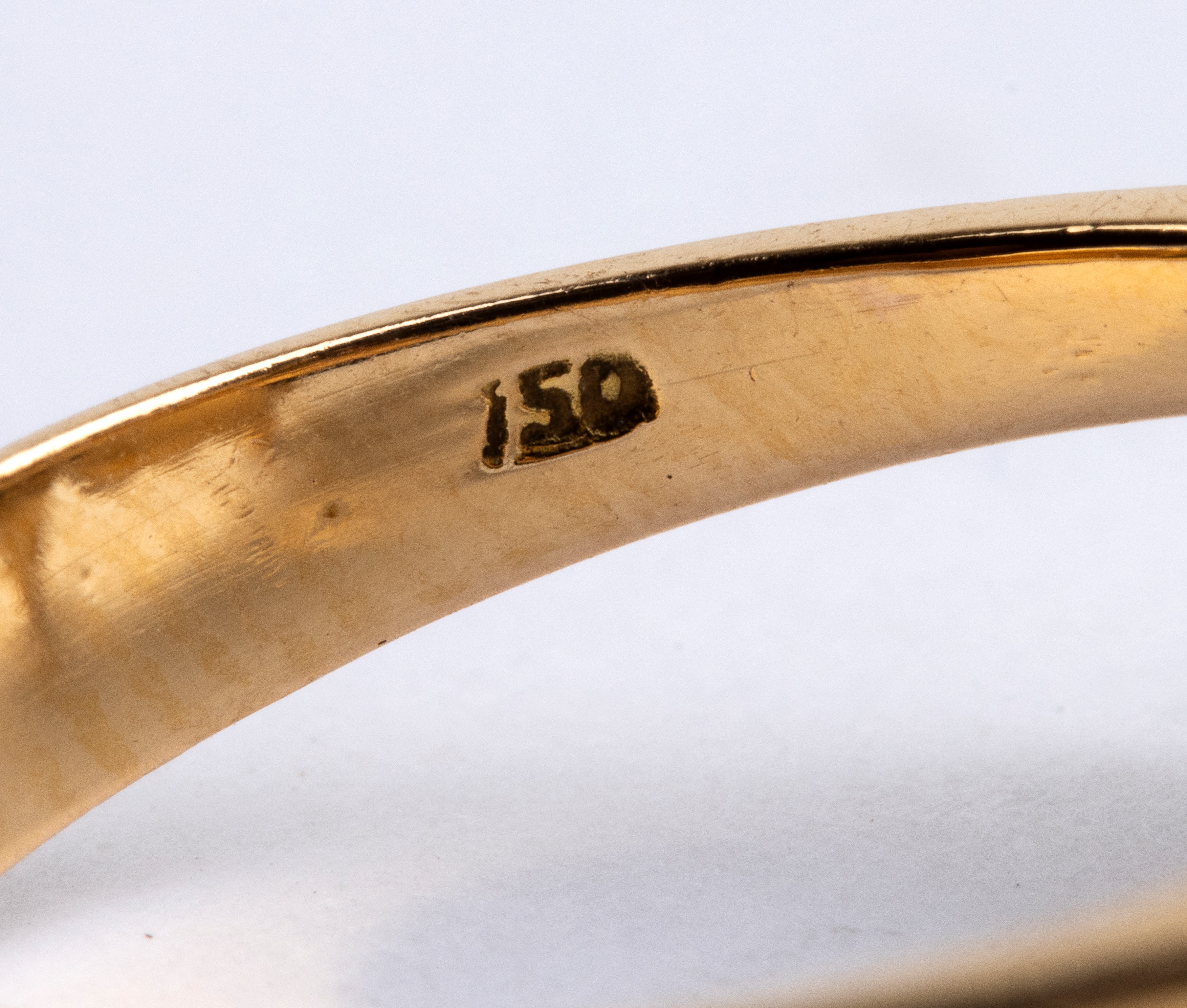 Anello in oro giallo 18k a forma di fiocco, punzonato 750