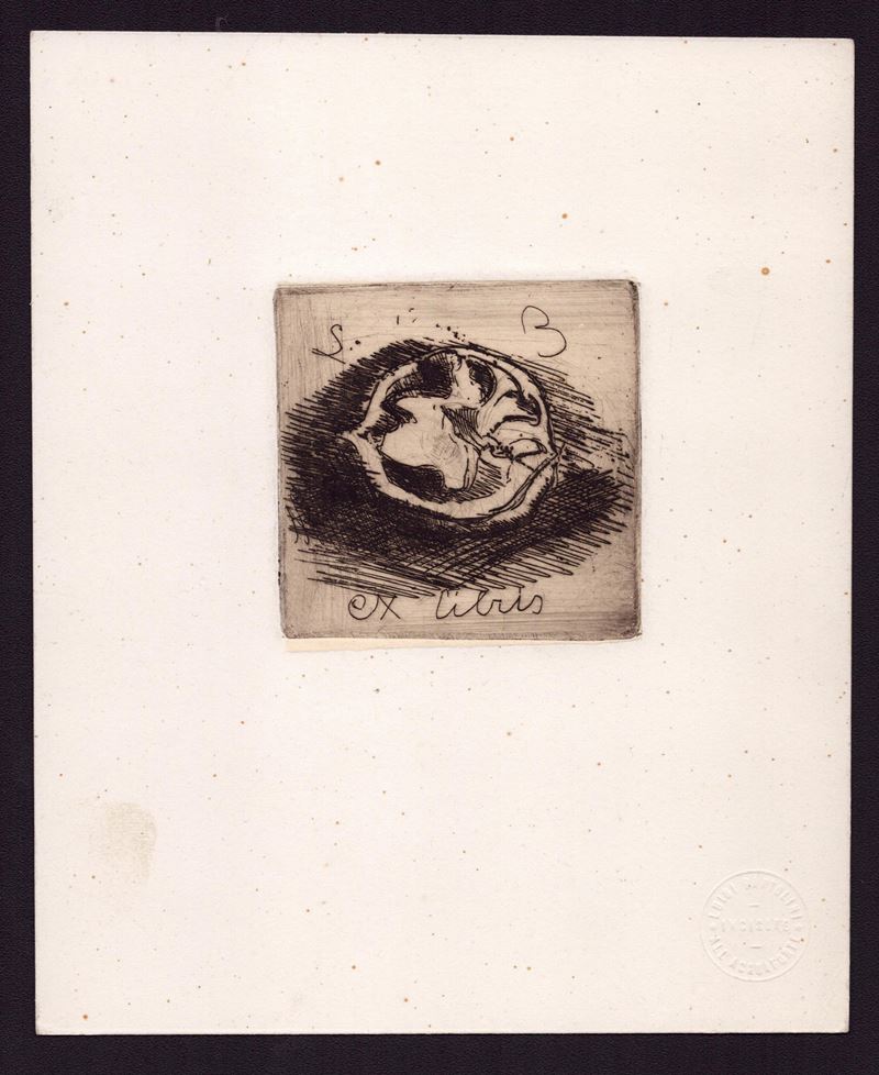 Luigi Bartolini - Ex Libris con Noce Spacata