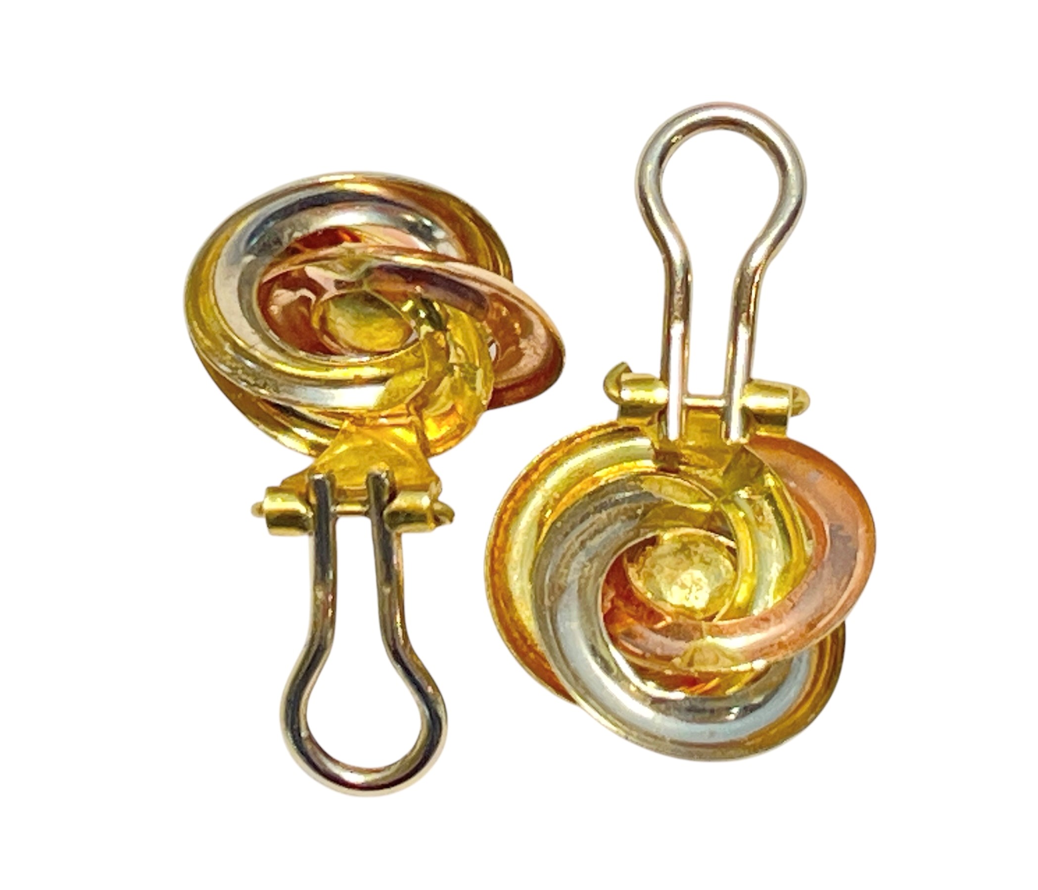 Orecchini in oro 18k e corallo Cerasuolo, motivi a girandola