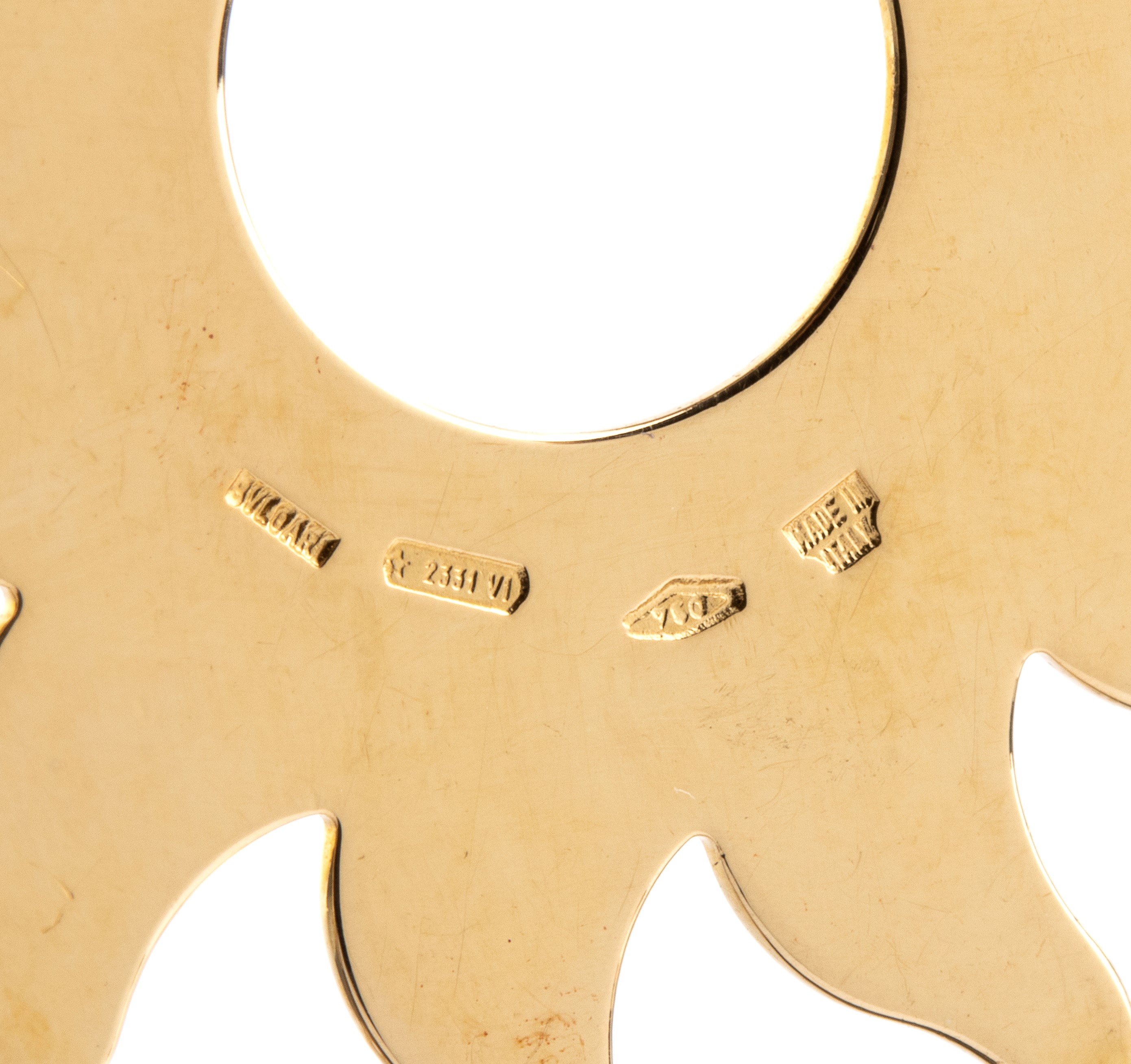 Collezione Tondo: girocollo in cuoio con pendente in acciaio ed oro