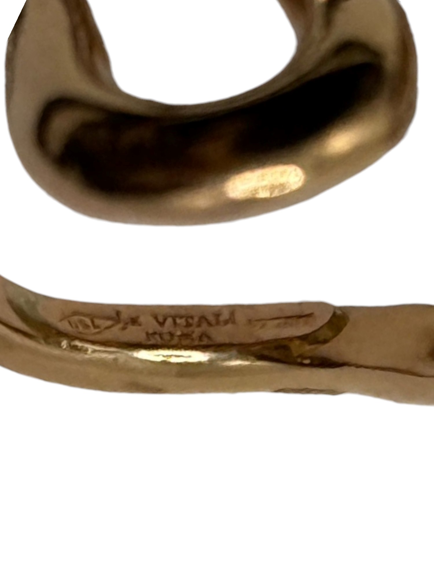 Levitali Roma - Collezione Serpente: anello in oro rosa e oro bianco 18k con diamanti