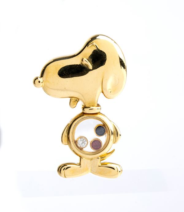 CHOPARD - Hapy diamond Snoopy gold pendant