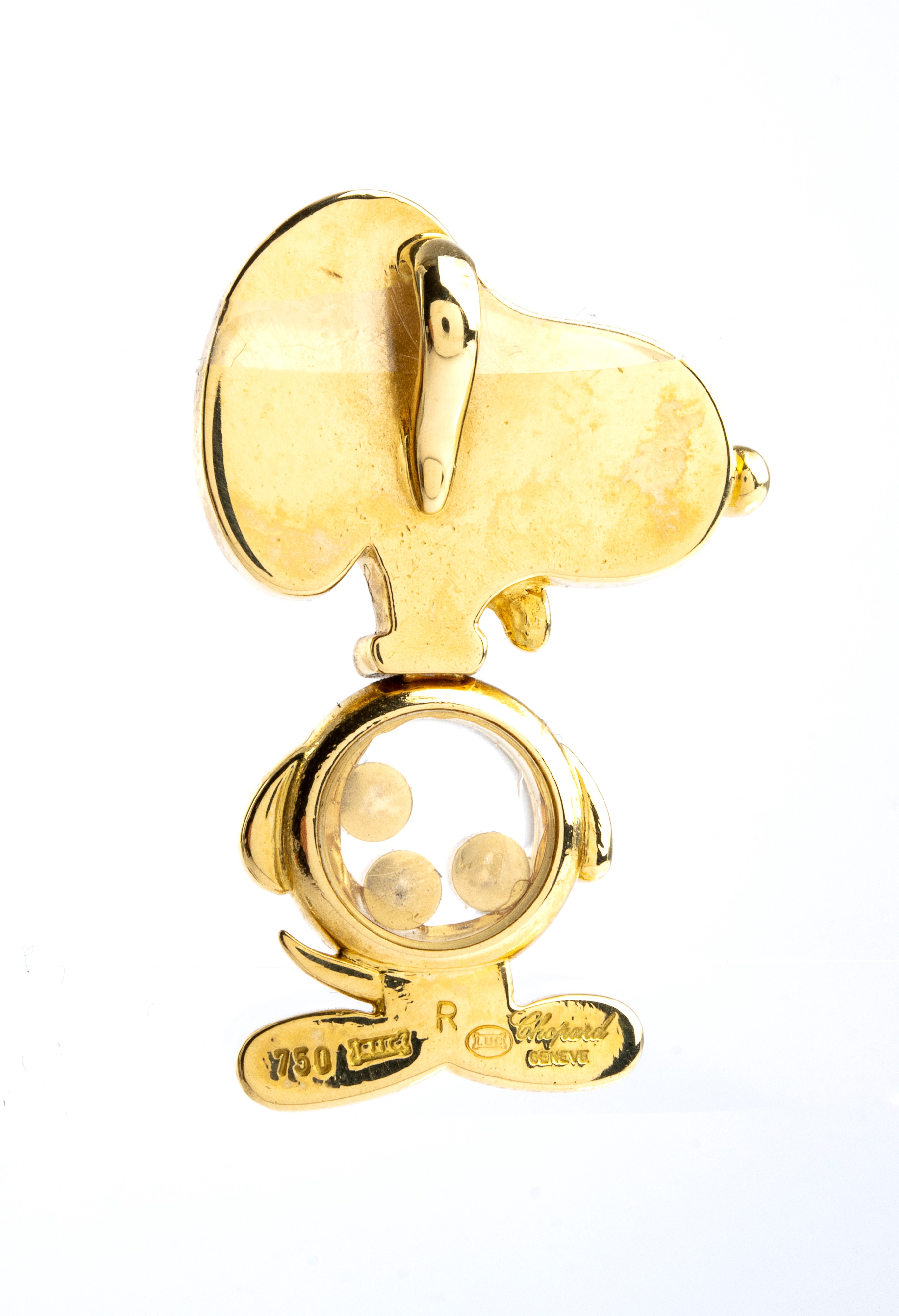 Pendente "Happy Diamond Snoopy" in oro e diamanti