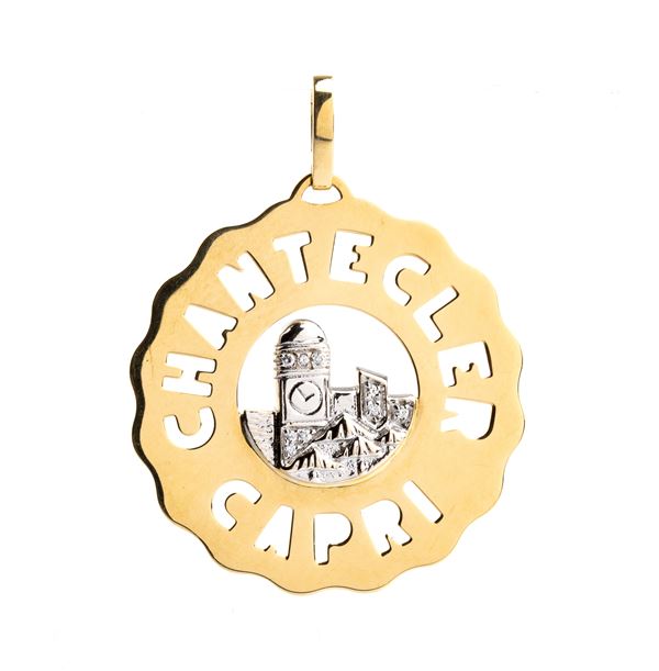 CHANTECLER - Diamond gold pendant