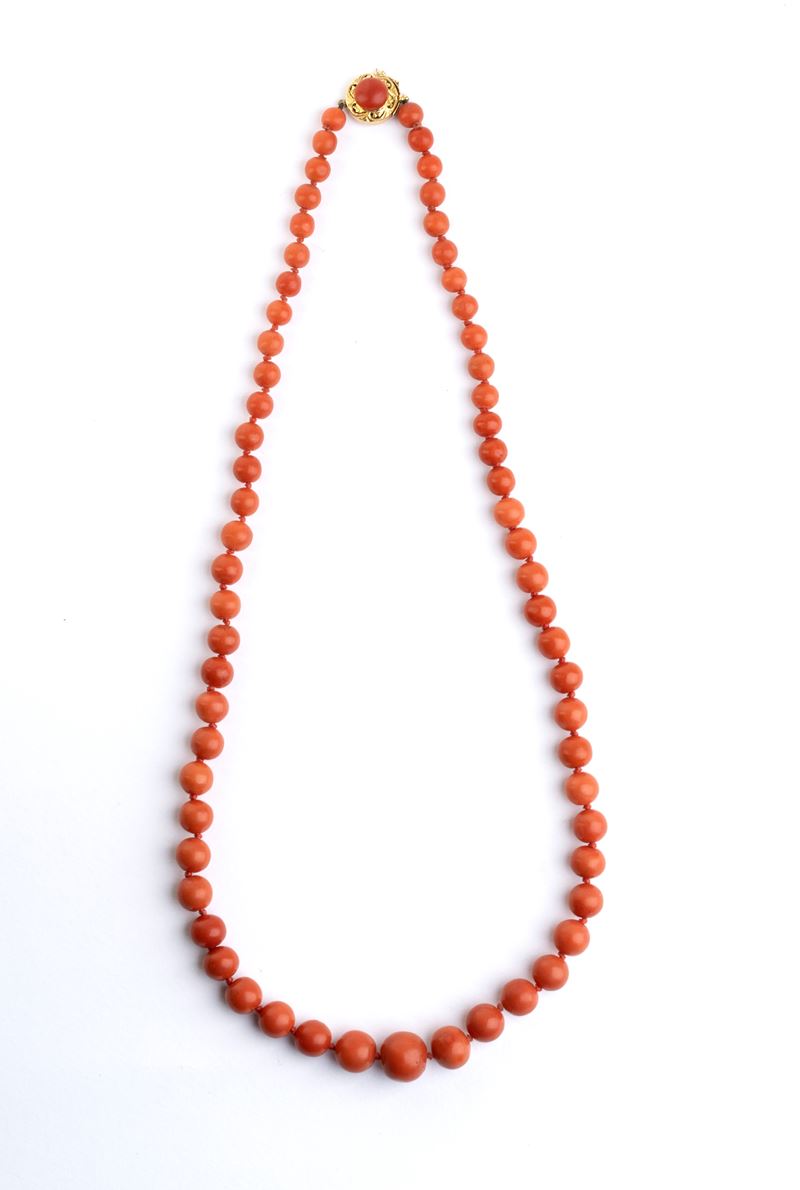 Collana in corallo Mediterraneo